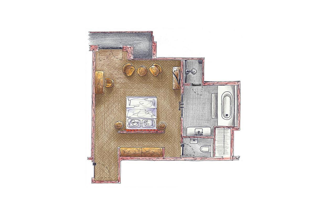 Das James Фленсбург Екстер'єр фото Floorplan of a typical studio apartment